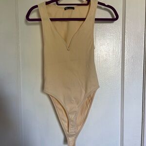 Cream Sleeveless Bodysuit